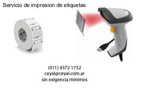Servicio de impresion de etiquetas