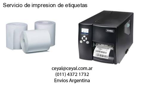 Servicio de impresion de etiquetas