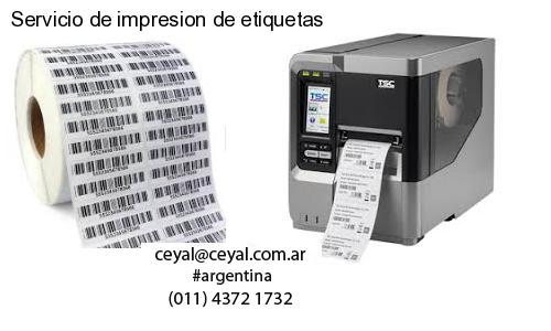 Servicio de impresion de etiquetas