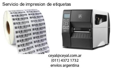 Servicio de impresion de etiquetas