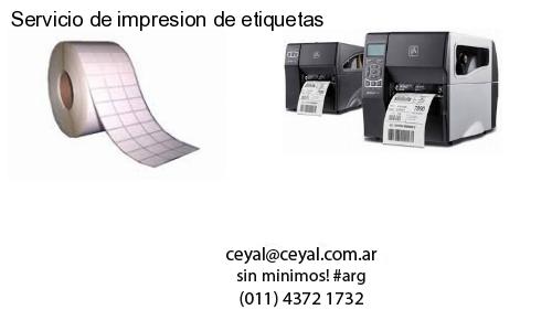 Servicio de impresion de etiquetas