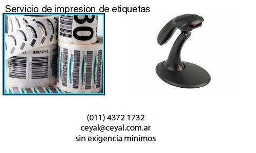 Servicio de impresion de etiquetas