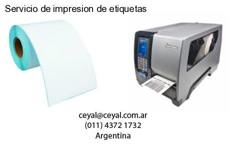 Servicio de impresion de etiquetas