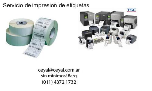 Servicio de impresion de etiquetas