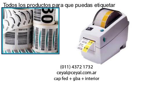 Todos los productos para que puedas etiquetar