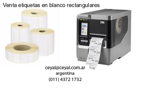 Venta etiquetas en blanco rectangulares