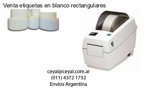 Venta etiquetas en blanco rectangulares