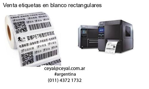 Venta etiquetas en blanco rectangulares