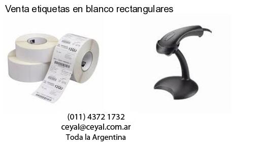 Venta etiquetas en blanco rectangulares
