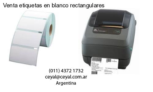 Venta etiquetas en blanco rectangulares