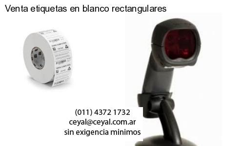 Venta etiquetas en blanco rectangulares