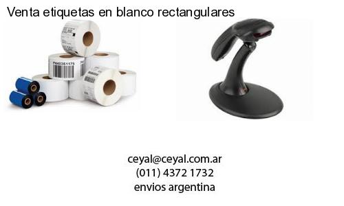 Venta etiquetas en blanco rectangulares