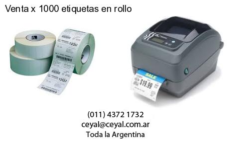 Venta x 1000 etiquetas en rollo