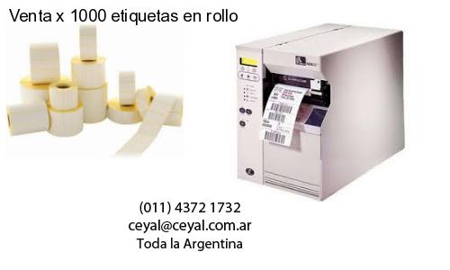 Venta x 1000 etiquetas en rollo