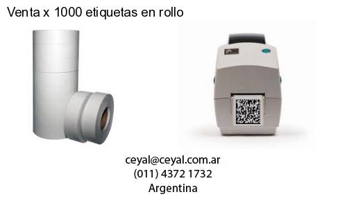 Venta x 1000 etiquetas en rollo