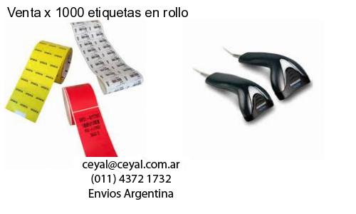 Venta x 1000 etiquetas en rollo