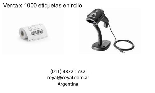 Venta x 1000 etiquetas en rollo