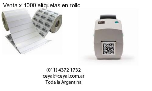 Venta x 1000 etiquetas en rollo