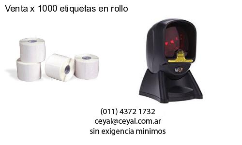 Venta x 1000 etiquetas en rollo