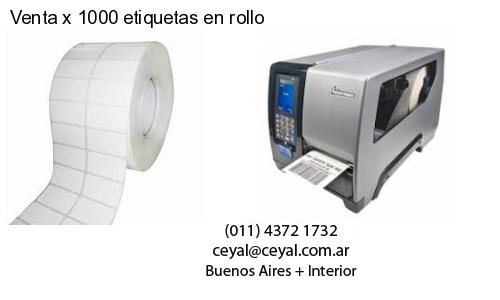 Venta x 1000 etiquetas en rollo