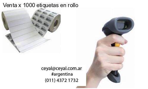 Venta x 1000 etiquetas en rollo