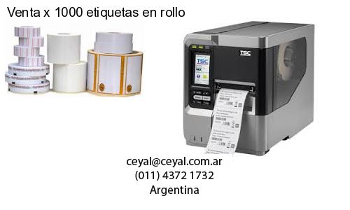 Venta x 1000 etiquetas en rollo