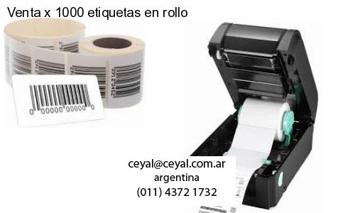 Venta x 1000 etiquetas en rollo