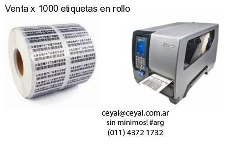 Venta x 1000 etiquetas en rollo