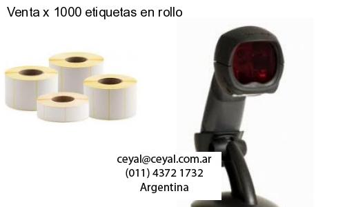 Venta x 1000 etiquetas en rollo