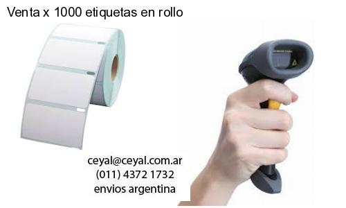 Venta x 1000 etiquetas en rollo