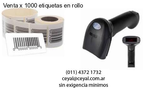 Venta x 1000 etiquetas en rollo