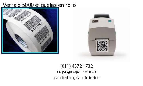 Venta x 5000 etiquetas en rollo