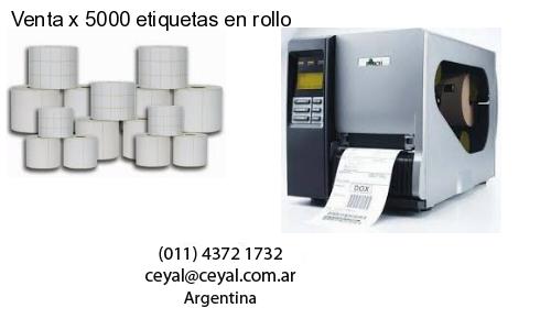 Venta x 5000 etiquetas en rollo
