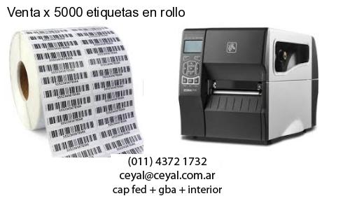 Venta x 5000 etiquetas en rollo