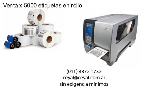 Venta x 5000 etiquetas en rollo