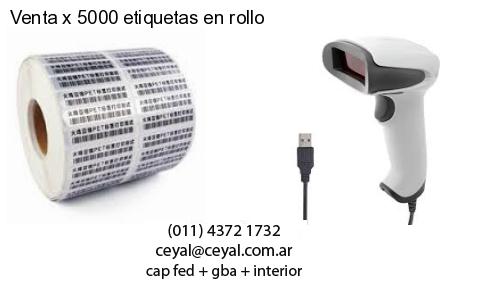 Venta x 5000 etiquetas en rollo