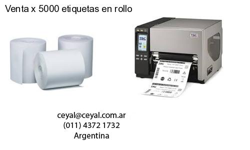 Venta x 5000 etiquetas en rollo