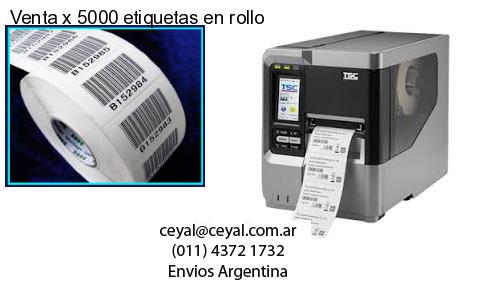 Venta x 5000 etiquetas en rollo