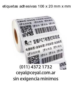 etiquetas adhesivas 106 x 20 mm x mm