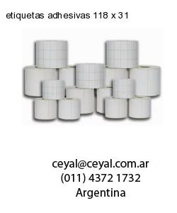 etiquetas adhesivas 118 x 31