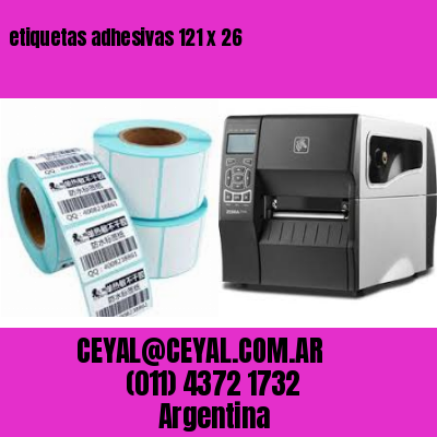 etiquetas adhesivas 121 x 26