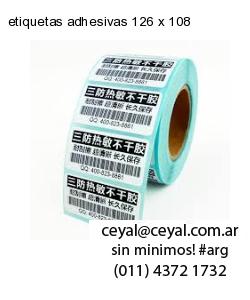 etiquetas adhesivas 126 x 108