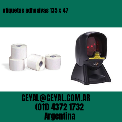 etiquetas adhesivas 135 x 47
