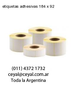 etiquetas adhesivas 184 x 92