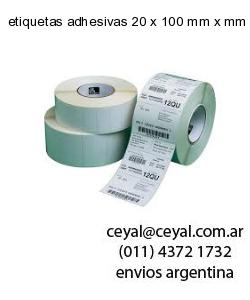 etiquetas adhesivas 20 x 100 mm x mm