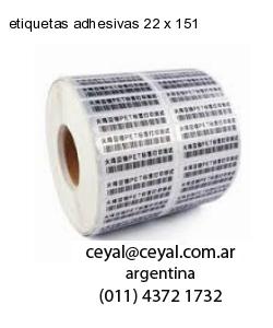 etiquetas adhesivas 22 x 151