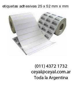etiquetas adhesivas 25 x 52 mm x mm