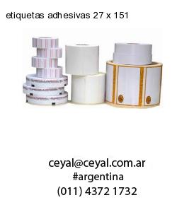 etiquetas adhesivas 27 x 151