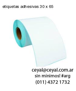 etiquetas adhesivas 30 x 65