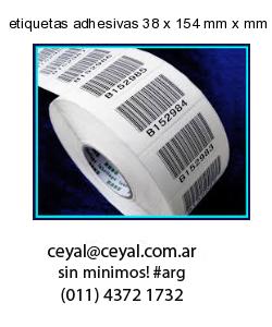 etiquetas adhesivas 38 x 154 mm x mm